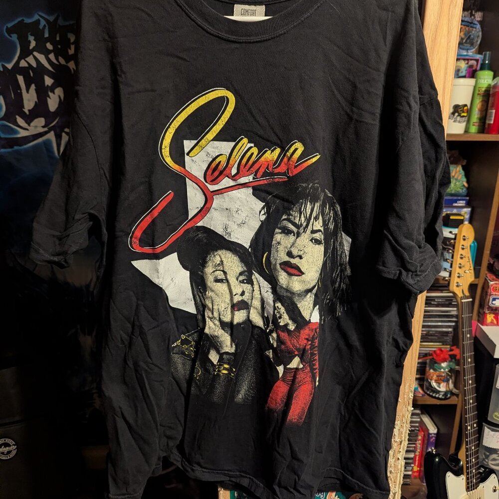 Selena Singer Comfort Colors Black T-Shirt. In good condition, size 2XL.